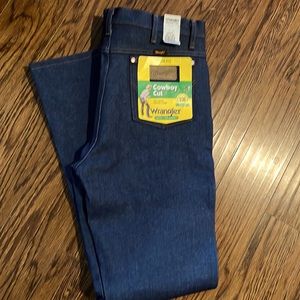 Men’s Vintage Wrangler Slim Fit Cowboy Cut Jeans 35x36